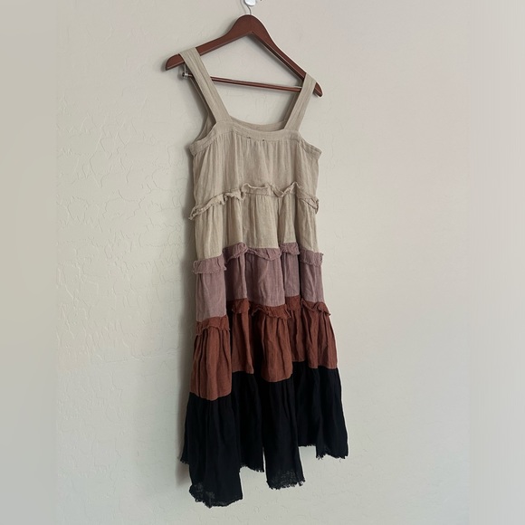 Vici Tiered Midi Women’s Dress Cotton Size Small Boho - Picture 4 of 5